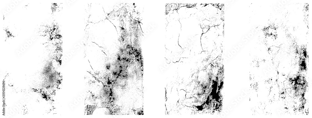 Fototapeta premium Collection of 4 grunge dust wall