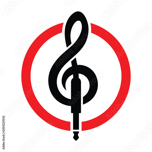 Music No Trespassing Sign with Red Circle