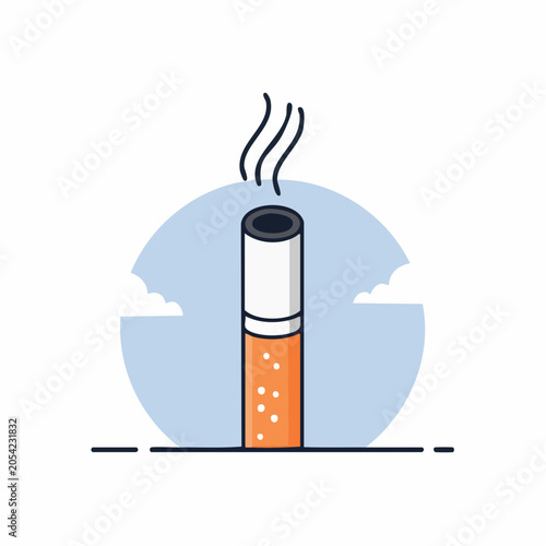 Cigarette with Smoke Icon