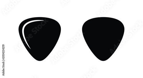 Photos Guitar Picks Silhouette On Transparent Background plectrum