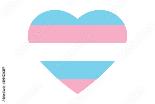 Obraz na plátně A horizontal striped flag representing the transgender community, featuring shades of blue, white and pink