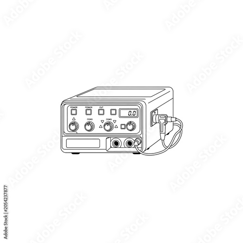 Electrosurgical Unit Machine Transparent PNG, Surgical Equipment for Cutting and Coagulation, Hospital Operating Device