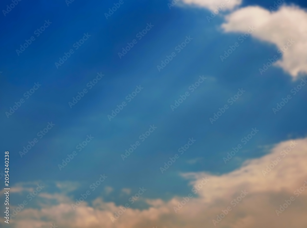 Obraz premium Dramatic light rays in daylight clouds backdrop