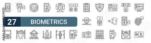 Foto 27 Biometrics line icons set