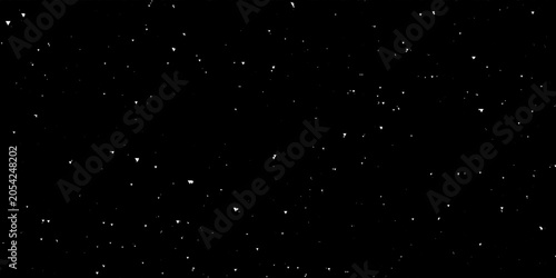 Fotografie Chaotic white bokeh on a black background, light spots texture, abstraction, fal