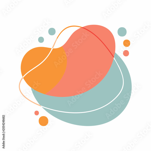 Abstract Organic Shapes with Flowing Lines
