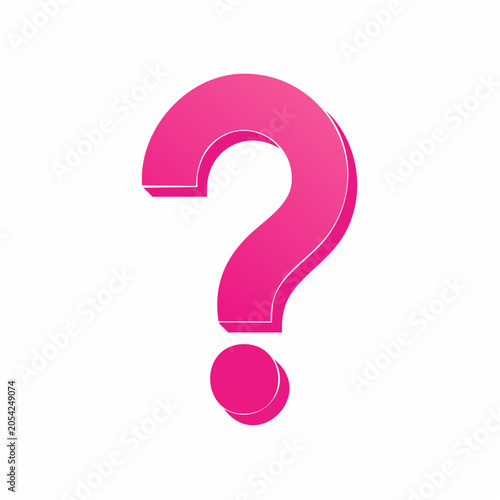 Pink Question Mark Symbol