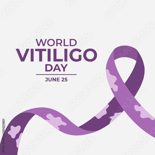 World Vitiligo Awareness Day Ribbon Graphic Design Illustration