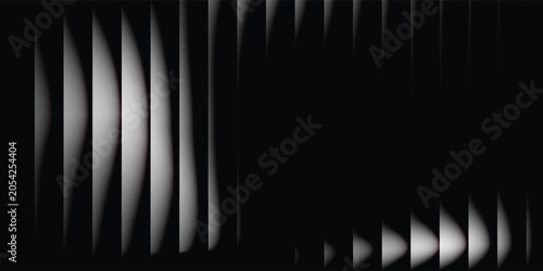 Fényképezés Reeded glass with black and white gradient