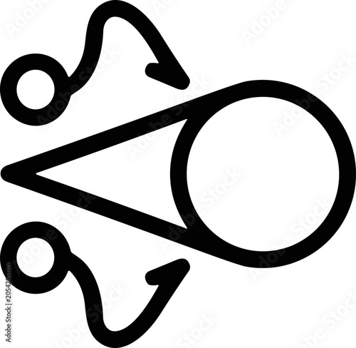 Abstract Symbol of Connectivity and Flow