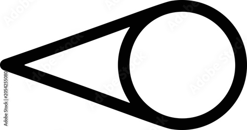 Minimalist abstract eye symbol, geometric shape, vector art, simplicity, modern design