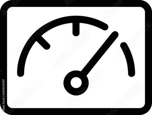 Speedometer Icon - Simple Vector Graphic for Performance and Speed Concepts