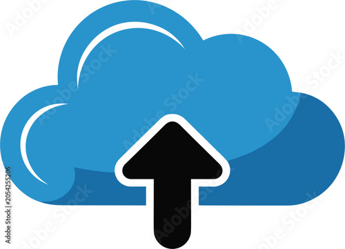 cloud computing concept on white background.