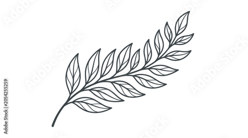 Fotografie Detailed illustration of a single leaf.