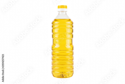 Fotografía Plastic Bottle Filled with Golden Vegetable Cooking Oil