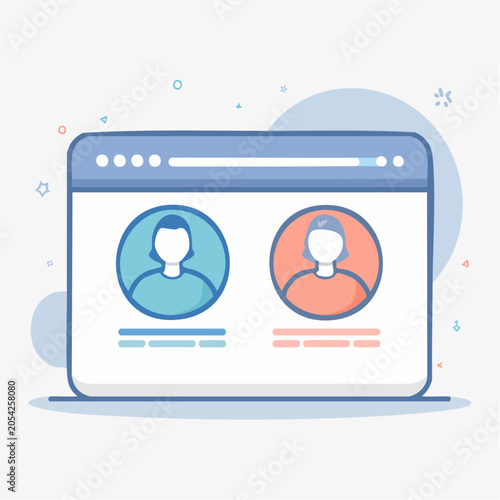 User Profile Icons on a Web Browser Interface