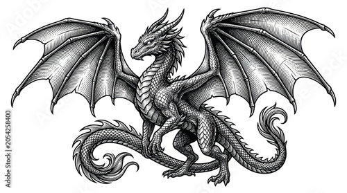 Obraz na płótnie Dragon Mythical Creature Fantasy Animal.