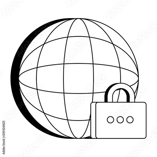 Global network cyber attack warning vector icon
