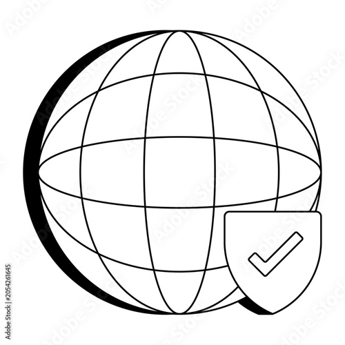 Global network cyber attack warning vector icon
