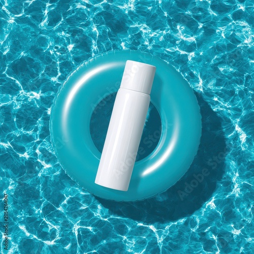 Summer Fun Pool Float Tube Water Bottle mock-up image