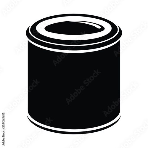 Tin Can Lid Silhouette Minimal Vector