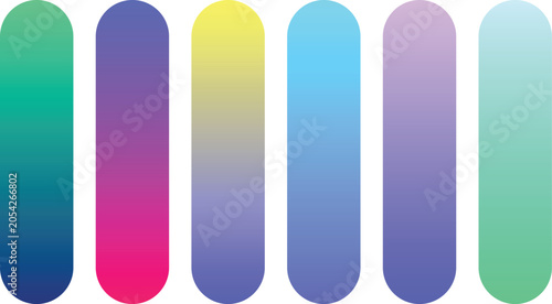 Creative multi color neon mesh gradient bars collection