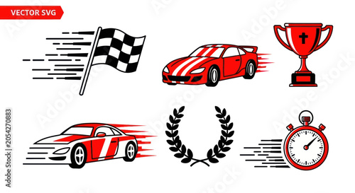 Fotografie Racing Car Speed Winner Trophy.