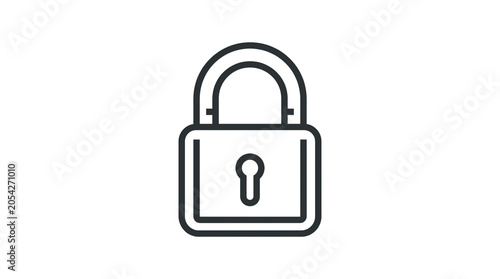 Padlock icon on white background