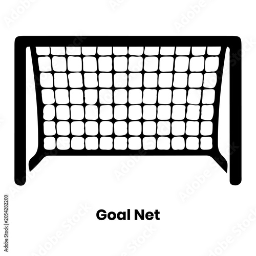 Black soccer goal net with mesh design