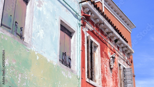 Fotografie Burano vecchie case