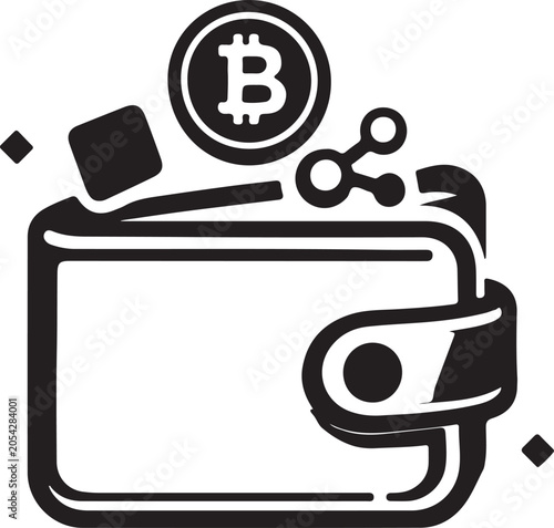 Cryptocurrency Digital Wallet Icon
