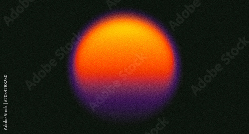 Canvas-taulu Glowing sunset gradient background with grainy noise effect