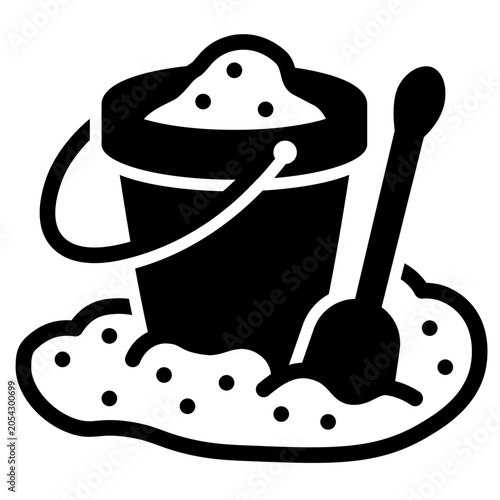 Sand Bucket and Shovel Icon