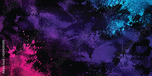 Quadro em tela Abstract colorful purple space background with stars and nebula