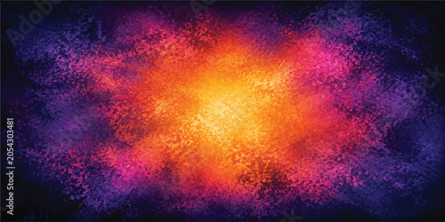 Фотография Abstract fiery colorful space background with stars
