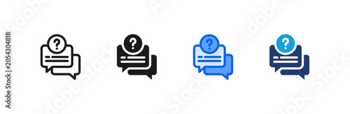 Foto FAQ Frequently Asked Questions Icon multiple style collection