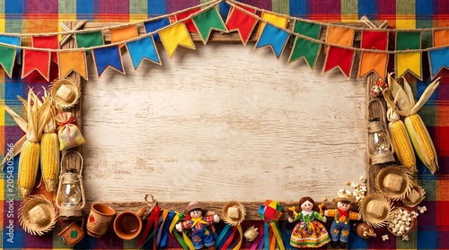 Festive june festival party border