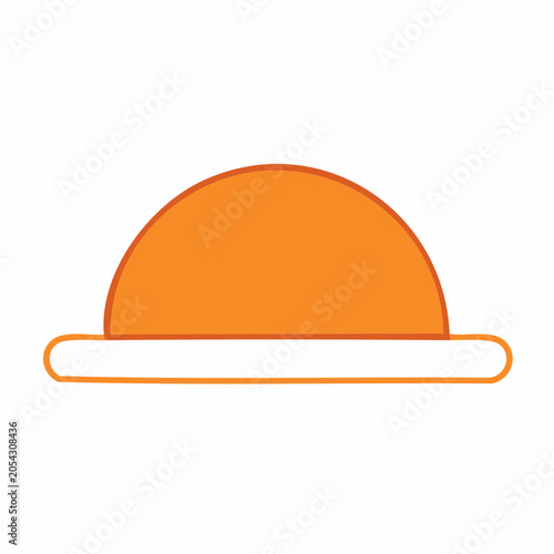 Orange Hard Hat Icon
