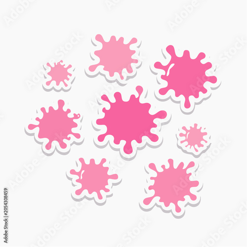 Pink Paint Splatters
