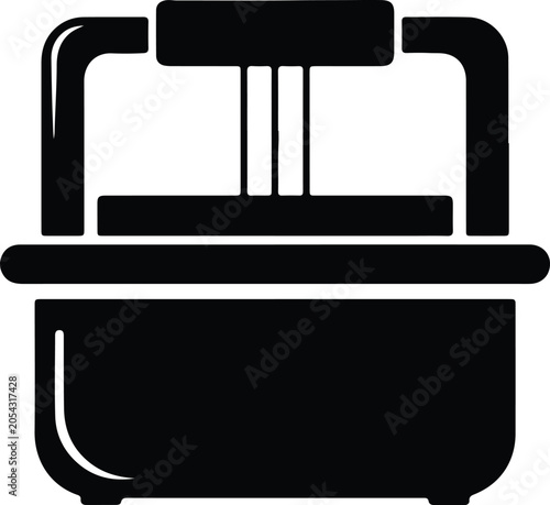 Foto Silhouette vector kitchen press tool for food preparation icon design