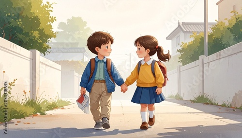 Companionship on the School Path