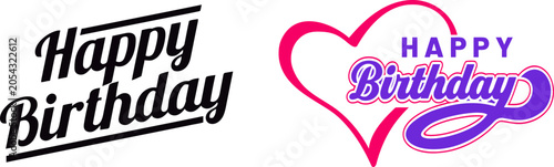 Fotografi Vibrant happy birthday greeting card designs with heartfelt messages