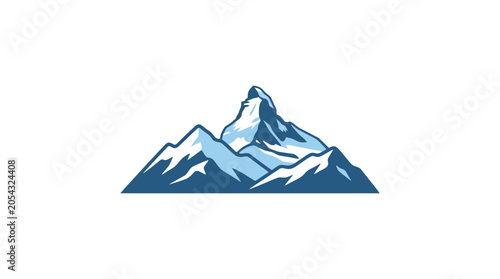 Obraz na płótnie Minimalist Matterhorn Mountain Peak Illustration