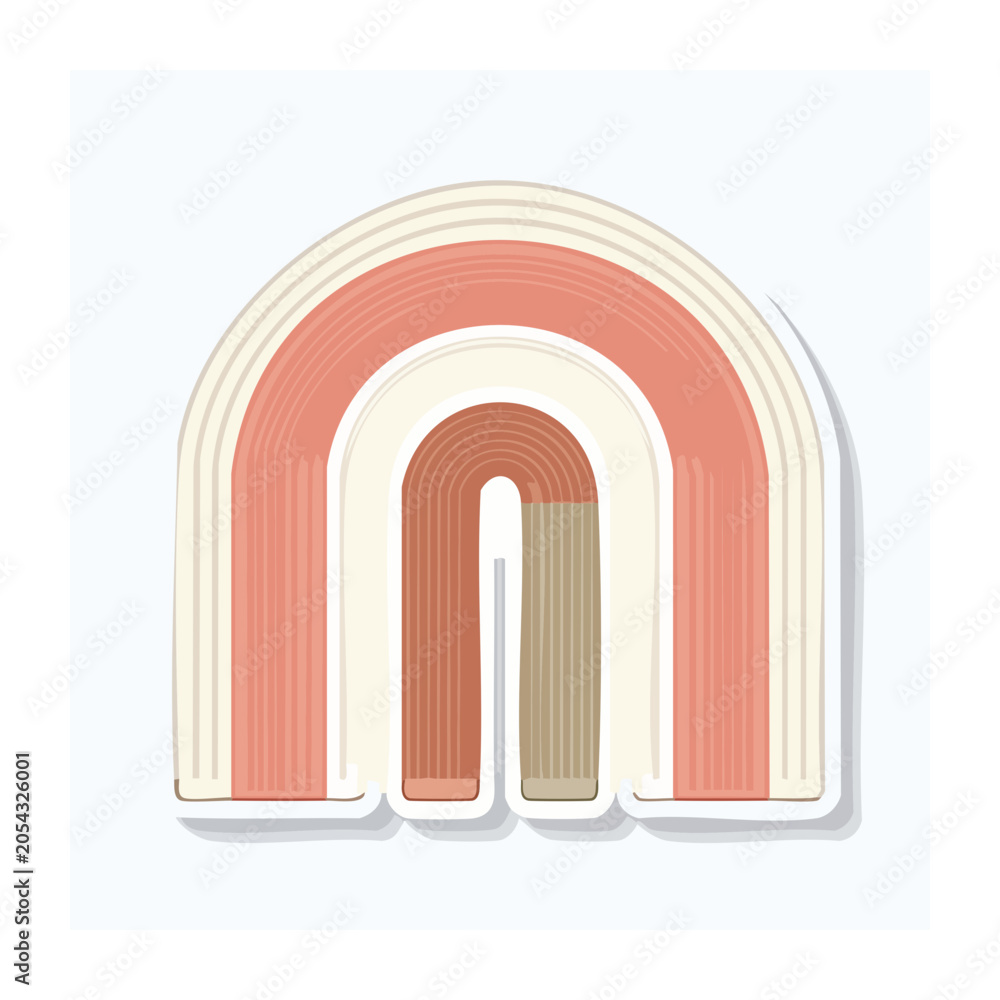 Fototapeta premium Minimalist rainbow vector illustration