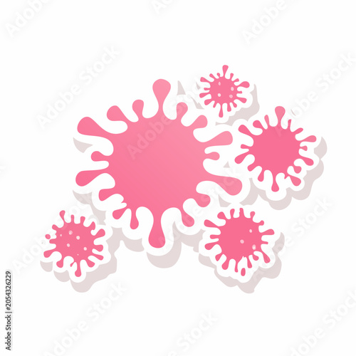 Pink Virus or Bacteria Blobs