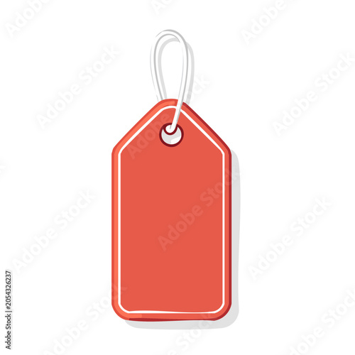 Red price tag vector illustration