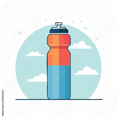 Sports Water Bottle Illustration