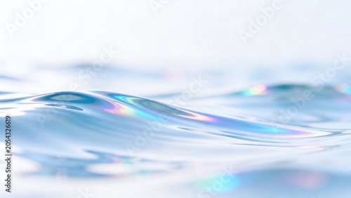 Closeup of iridescent water wave