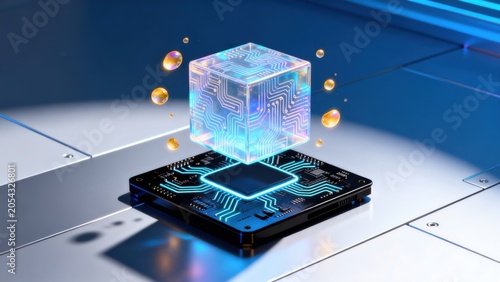 Floating circuit cube on motherboard