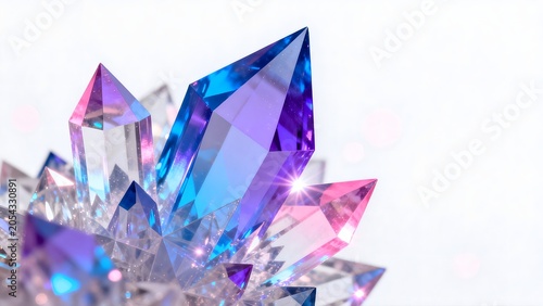 Colorful Crystal Cluster